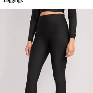 High-Waist Black Leggings